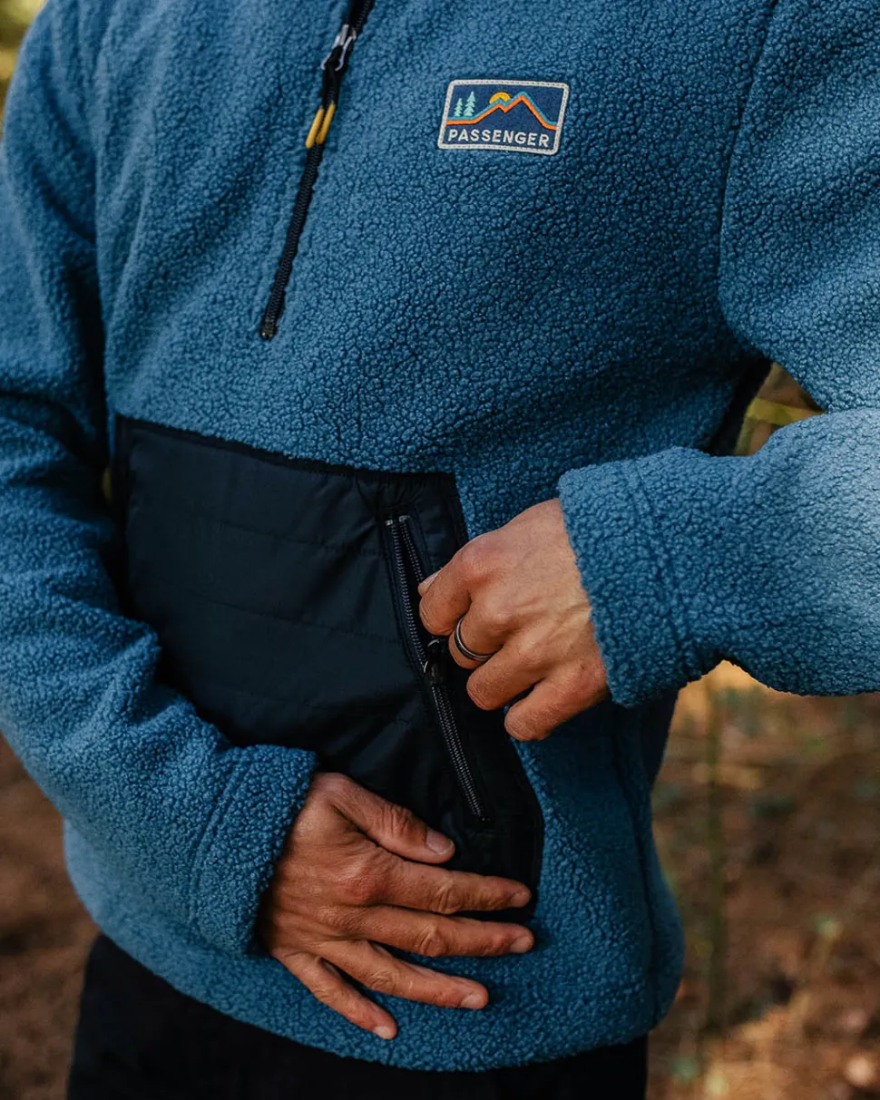 Discount Passenger Oceanside Recycled Polar-Lined Sherpa Fleece Blue Steel
