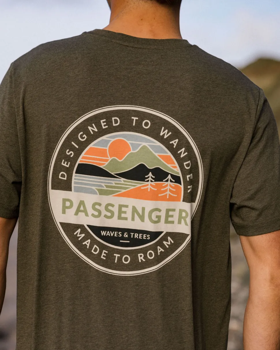 Flash Sale Passenger Odyssey Organic Cotton T-Shirt Khaki Marl