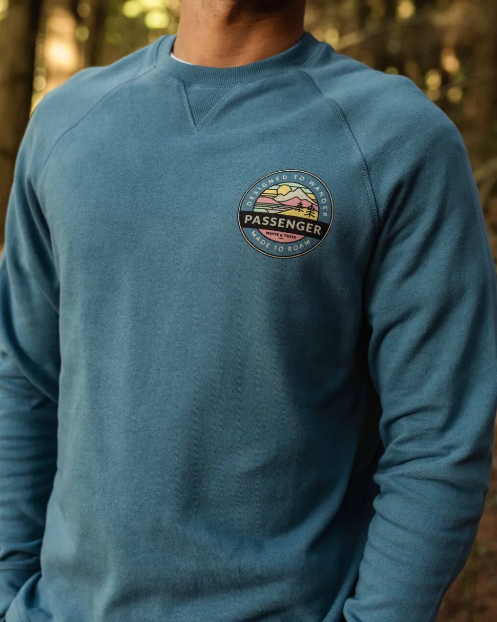 Discount Passenger Odyssey Recycled Cotton Sweatshirt Blue Steel
