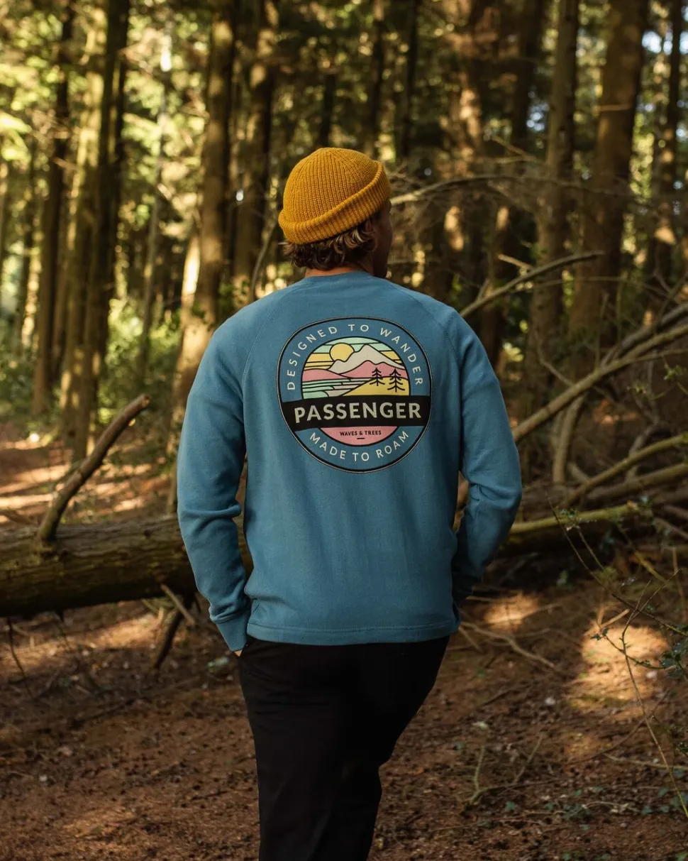 Discount Passenger Odyssey Recycled Cotton Sweatshirt Blue Steel