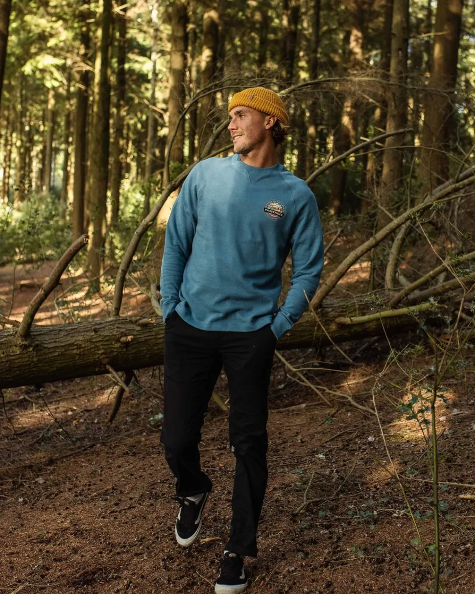 Discount Passenger Odyssey Recycled Cotton Sweatshirt Blue Steel