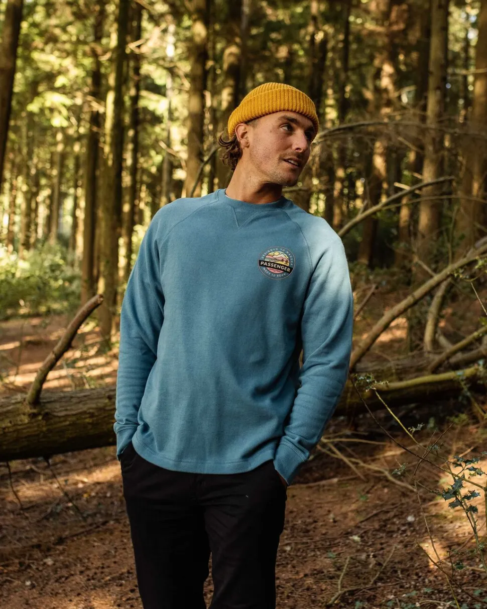 Discount Passenger Odyssey Recycled Cotton Sweatshirt Blue Steel