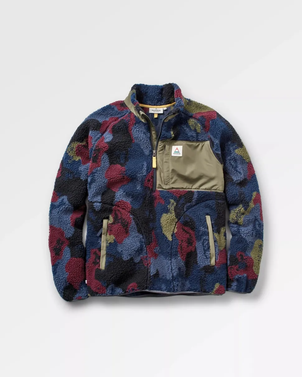 Store Passenger Offroad Recycled Sherpa 1/2 Zip Fleece Sycamore Pattern