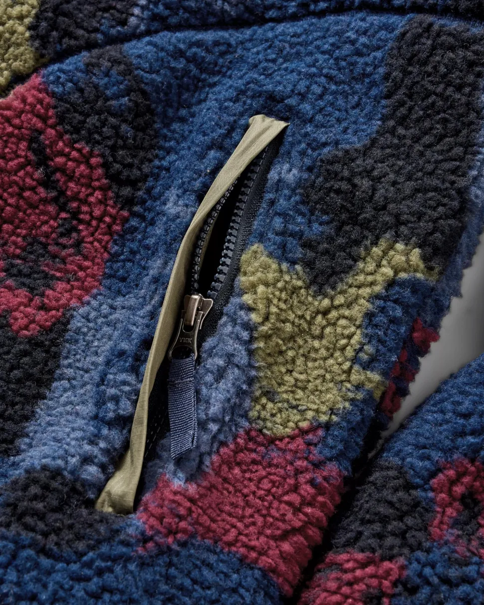 Store Passenger Offroad Recycled Sherpa 1/2 Zip Fleece Sycamore Pattern