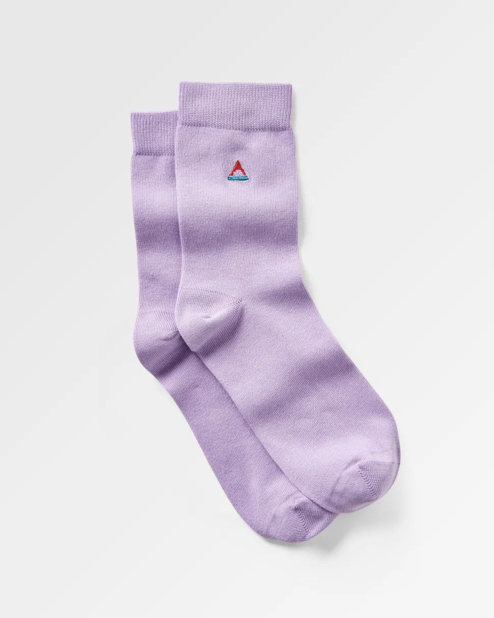 Best Passenger Organic Crew Socks Dusty Lilac