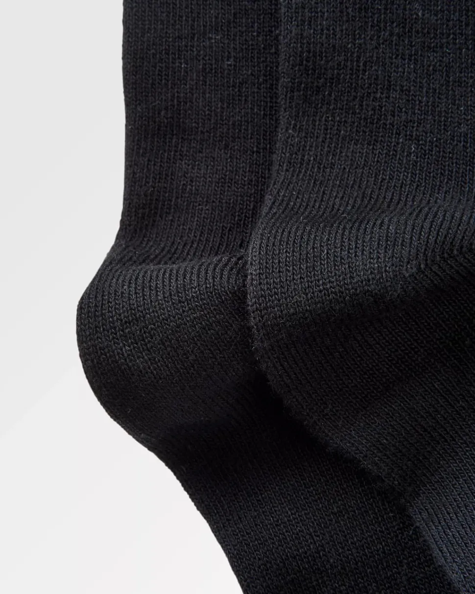 Fashion Passenger Organic Crew Socks Black