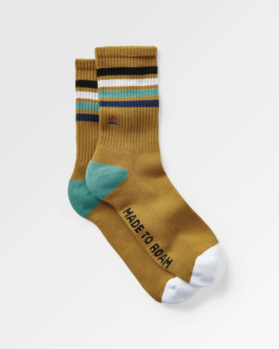 Sale Floris van Bommel Organic Midweight Crew Socks Mustard Yellow