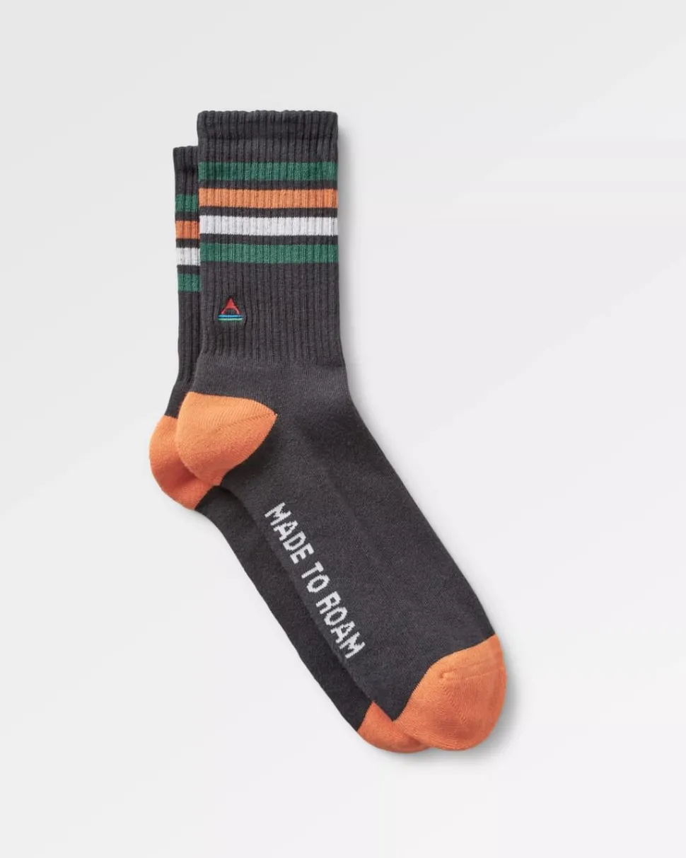 Outlet Floris van Bommel Organic Midweight Crew Socks Charcoal