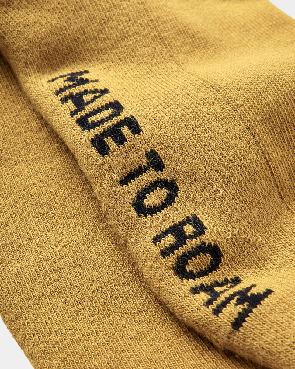 Sale Floris van Bommel Organic Midweight Crew Socks Mustard Yellow