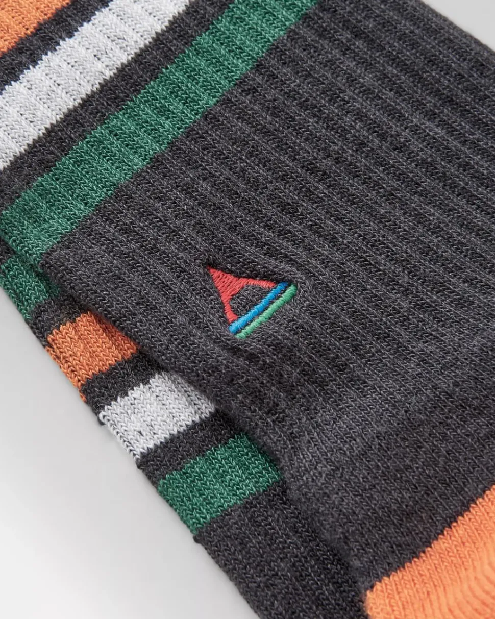 Outlet Floris van Bommel Organic Midweight Crew Socks Charcoal