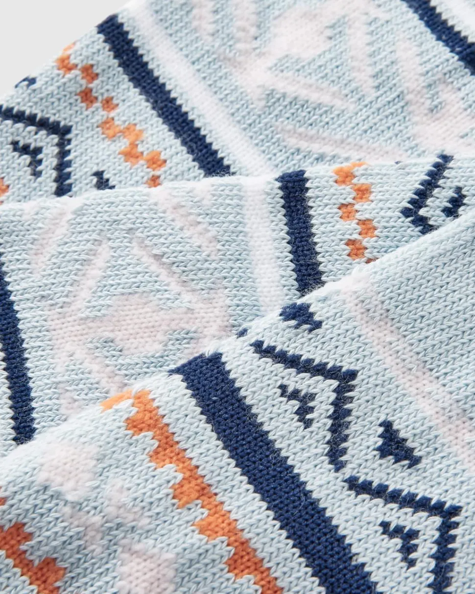 Discount Passenger Organic Midweight Patterned Socks Blue Fog