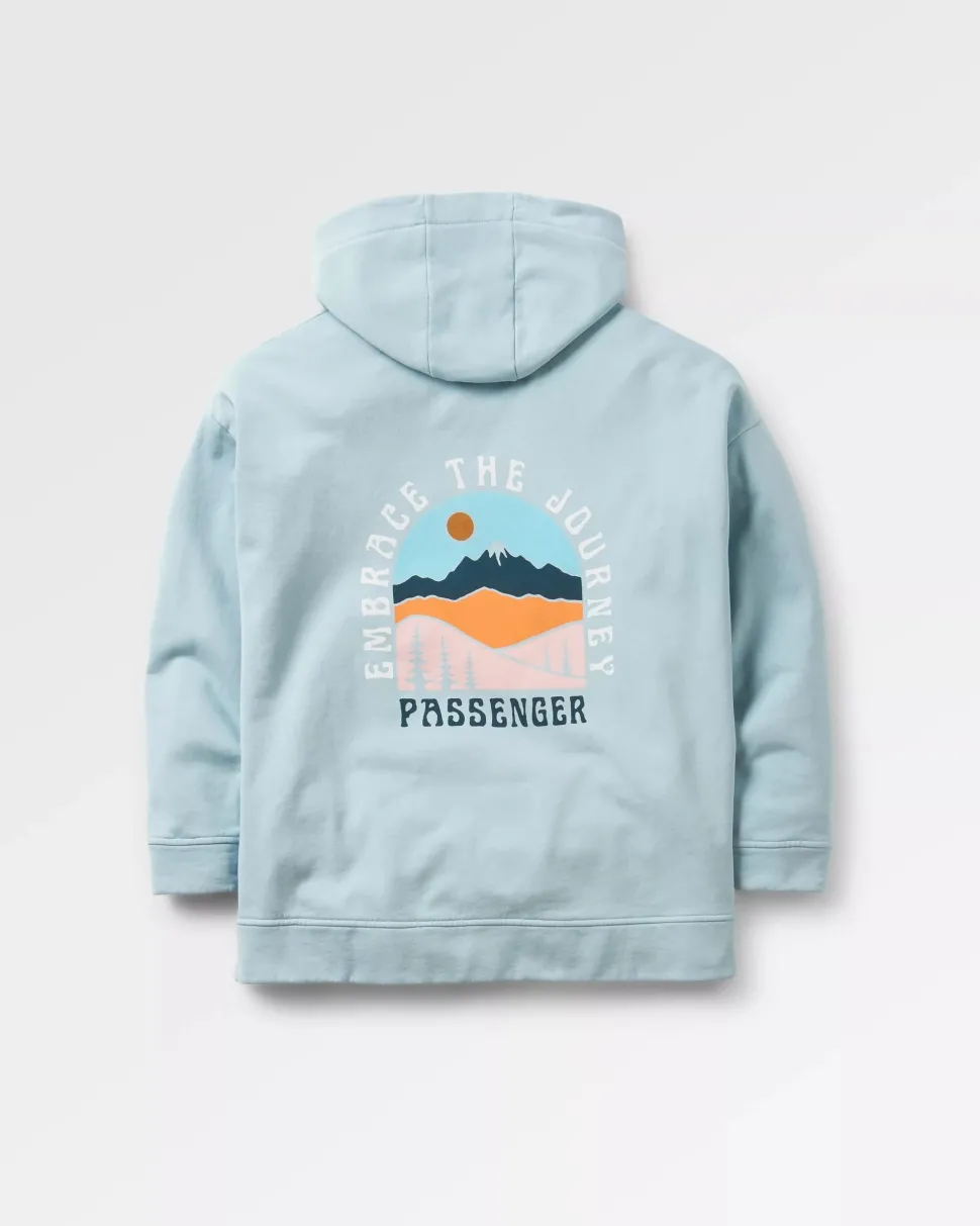 Online Passenger Outlook Recycled Cotton Hoodie Blue Fog