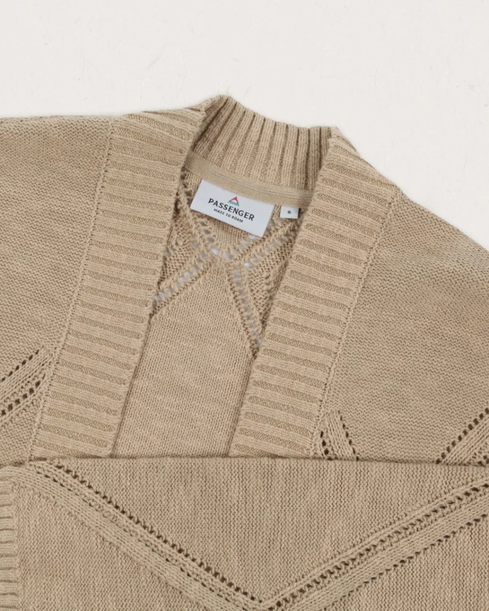 Online Passenger Palm Organic Cotton Cardigan Biscuit