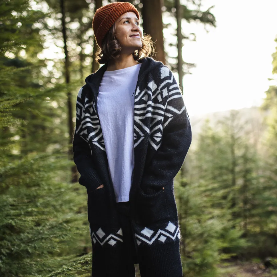 Shop Passenger Palumbo Hooded Cardigan Turbulence Grey