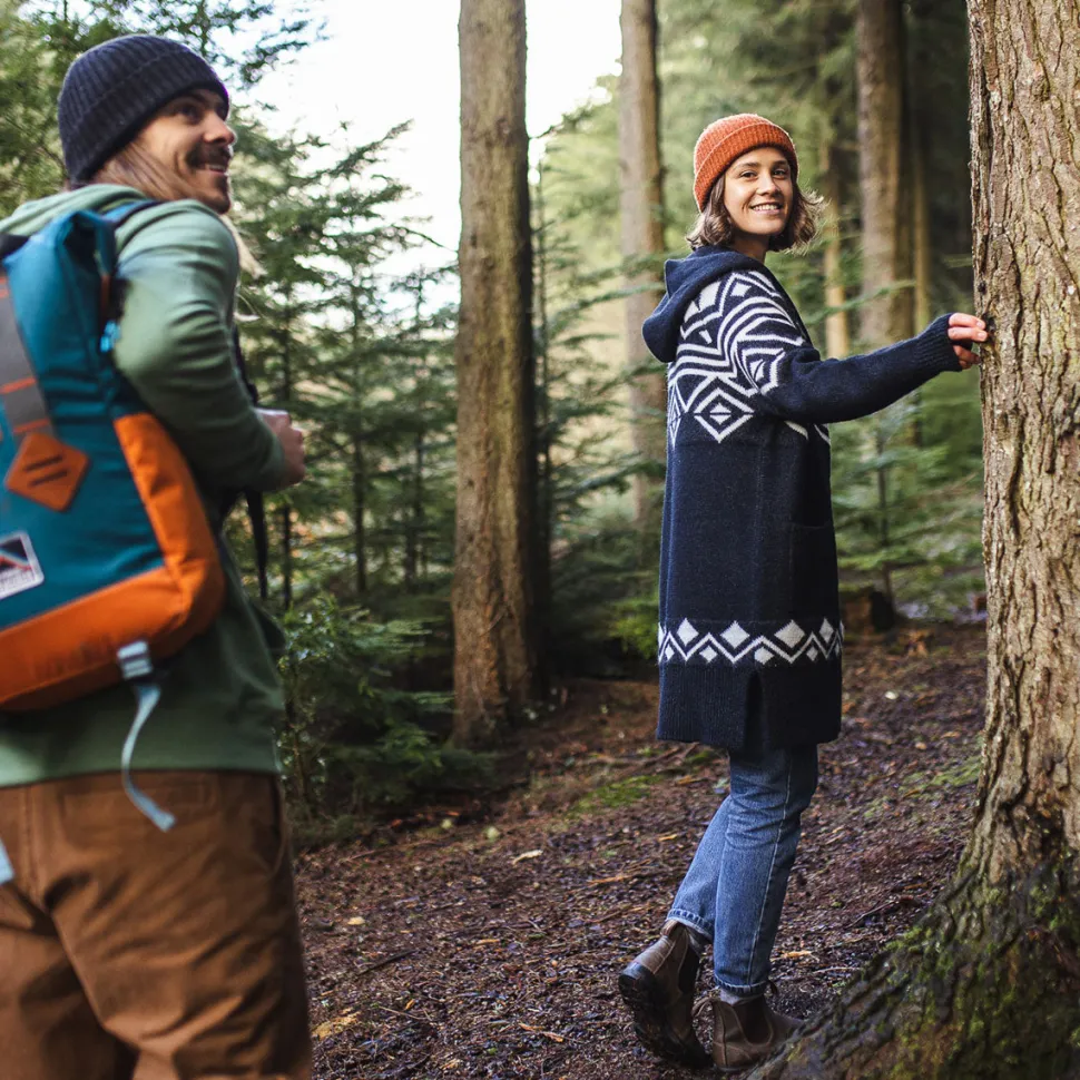 Shop Passenger Palumbo Hooded Cardigan Turbulence Grey