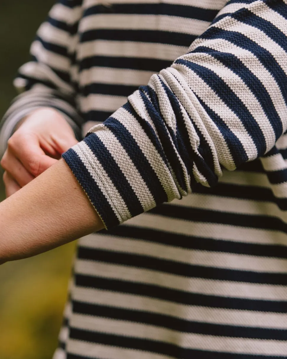 Clearance Passenger Panorama Striped LS T-Shirt Deep Navy