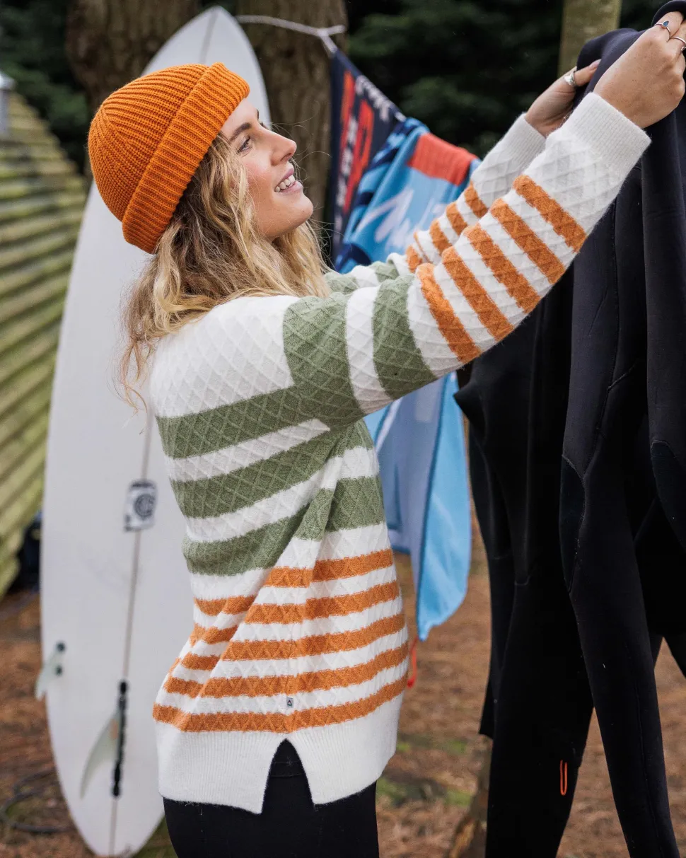 Cheap Passenger Ramble Recycled Knitted Jumper Off White