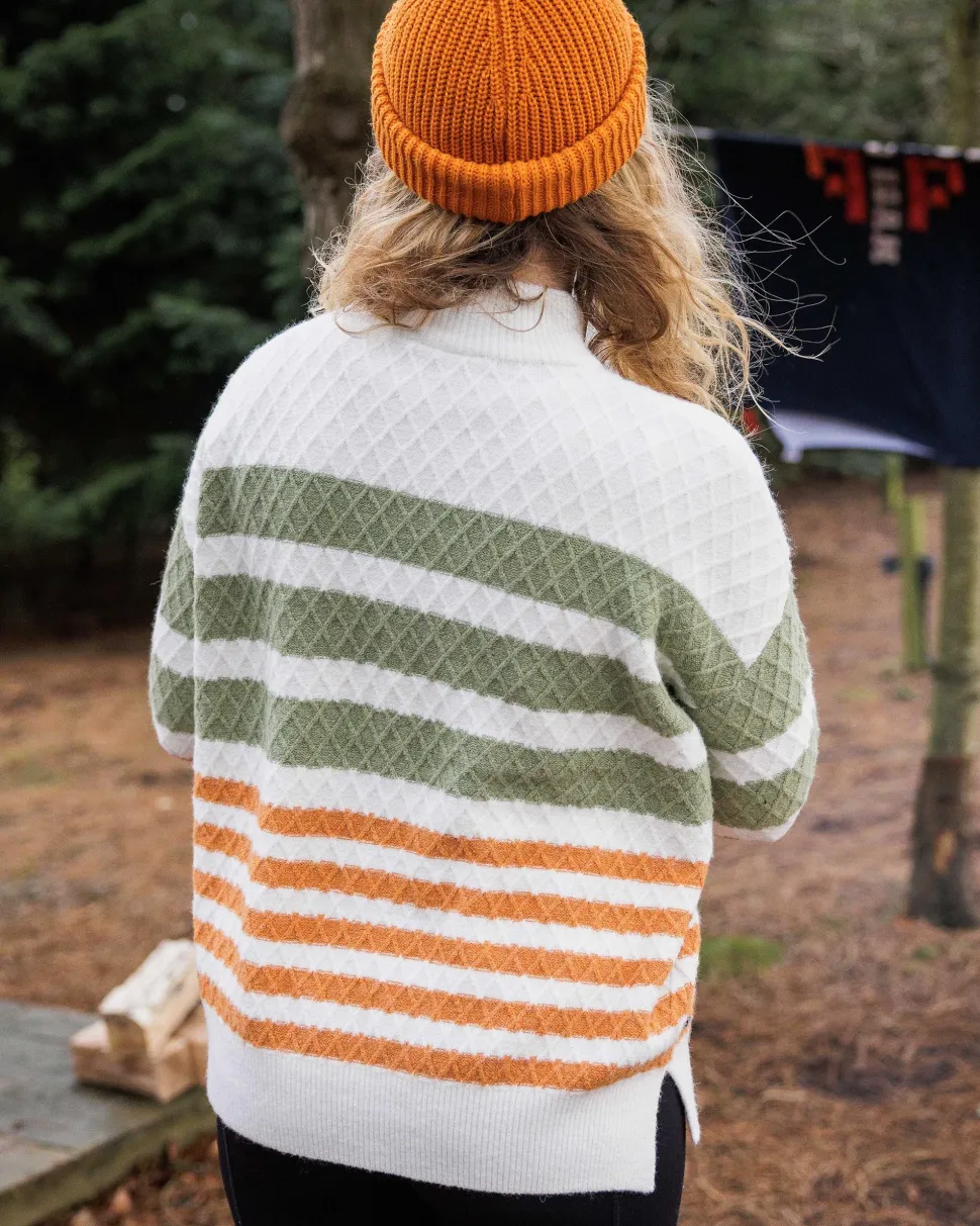 Cheap Passenger Ramble Recycled Knitted Jumper Off White