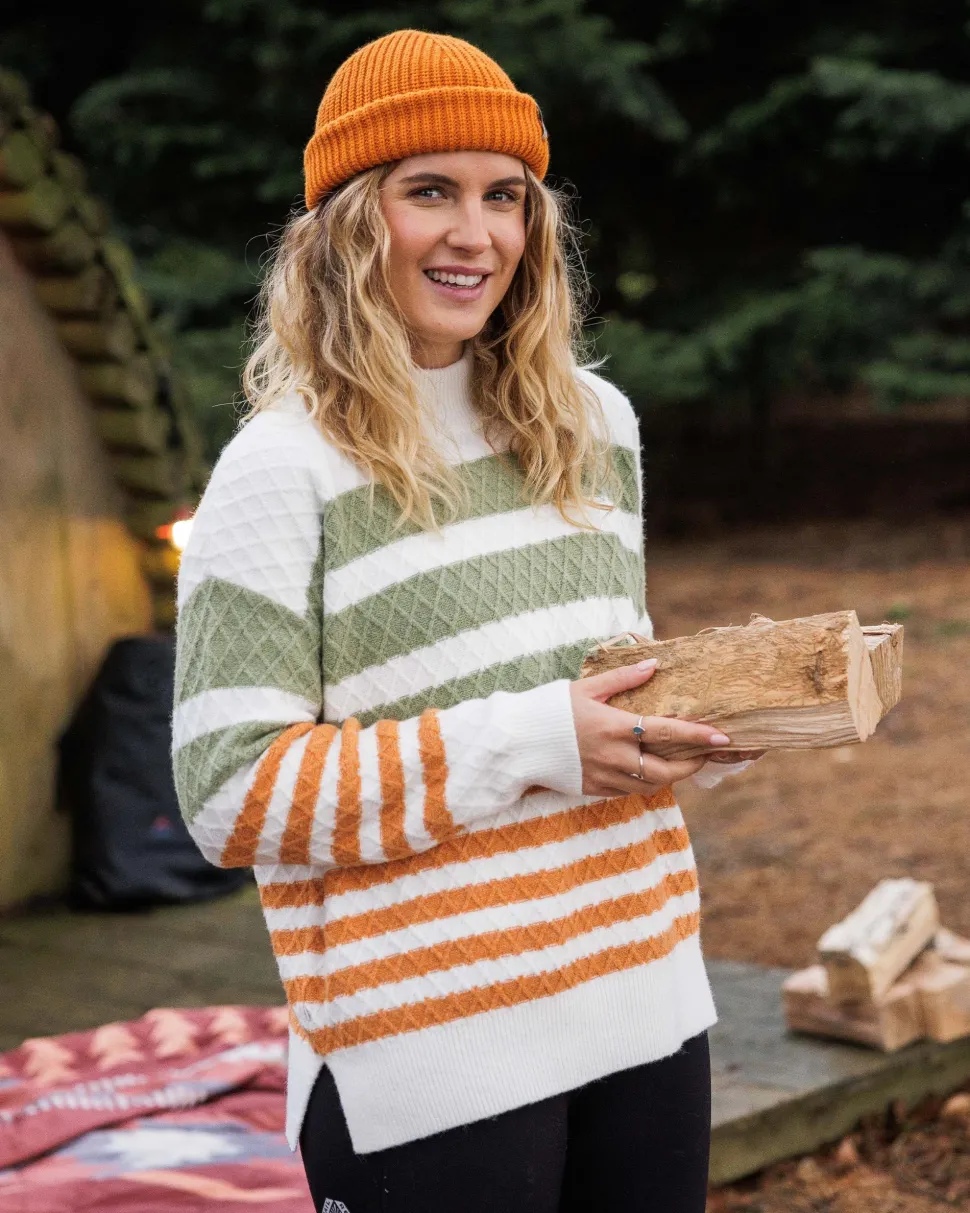 Cheap Passenger Ramble Recycled Knitted Jumper Off White