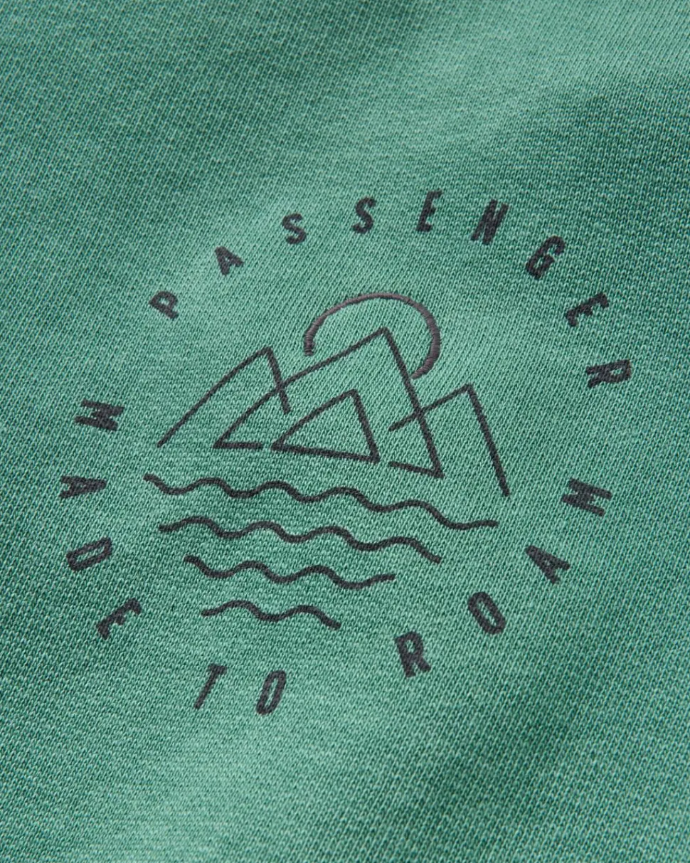 Hot Passenger Remote Recycled Cotton Sweatshirt Green Spruce