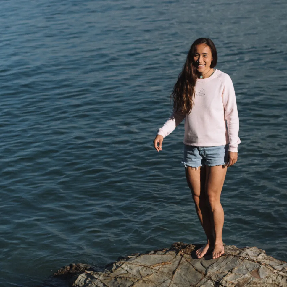 Best Passenger Remote Recycled Cotton Sweatshirt Barely Pink