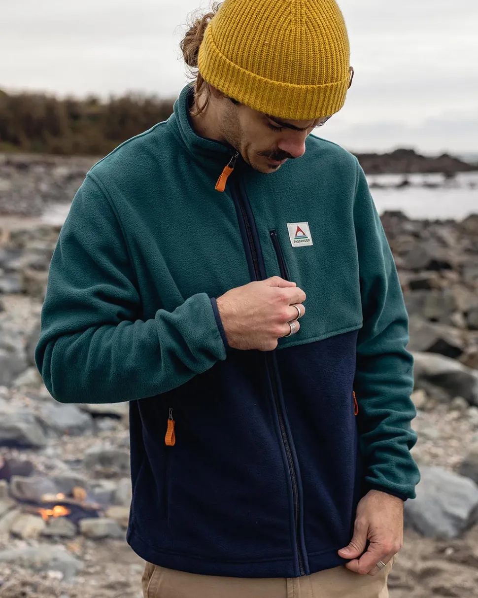 Fashion Passenger Ridge Full Zip Recycled Polar Fleece Mediterranean/Deep Navy