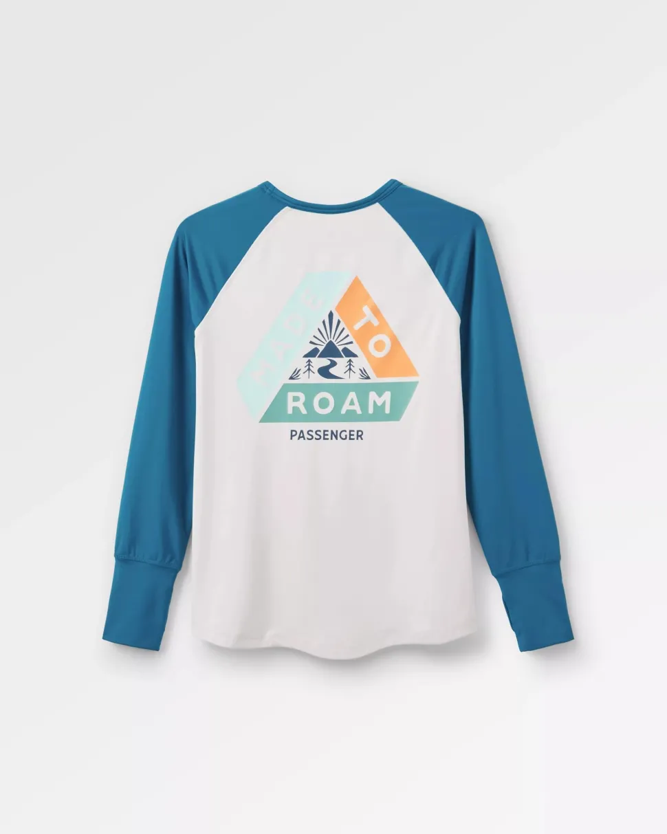 Online Passenger River Recycled Active LS T-Shirt Corsair/ Vintage White