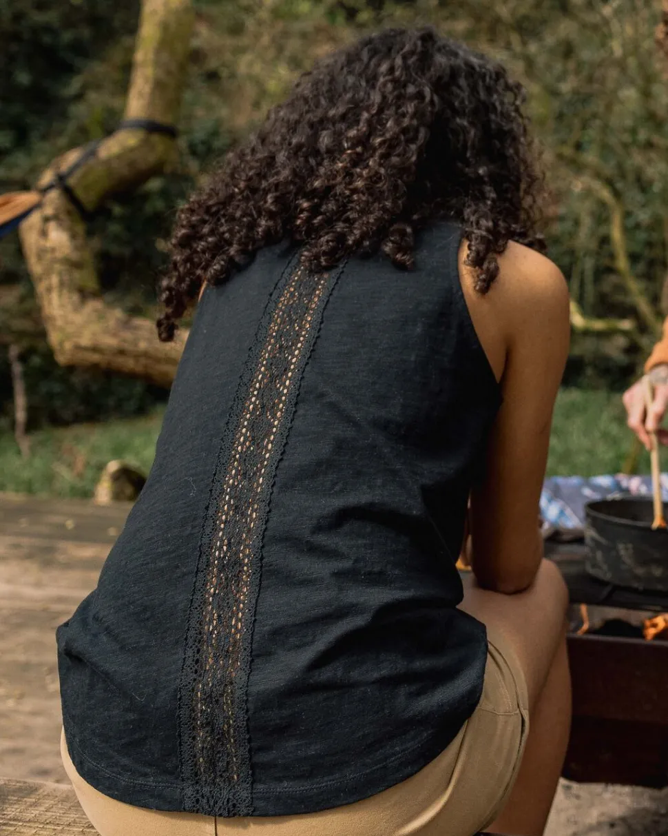 Outlet Passenger Rivergate Recycled Cotton Tank Top Black