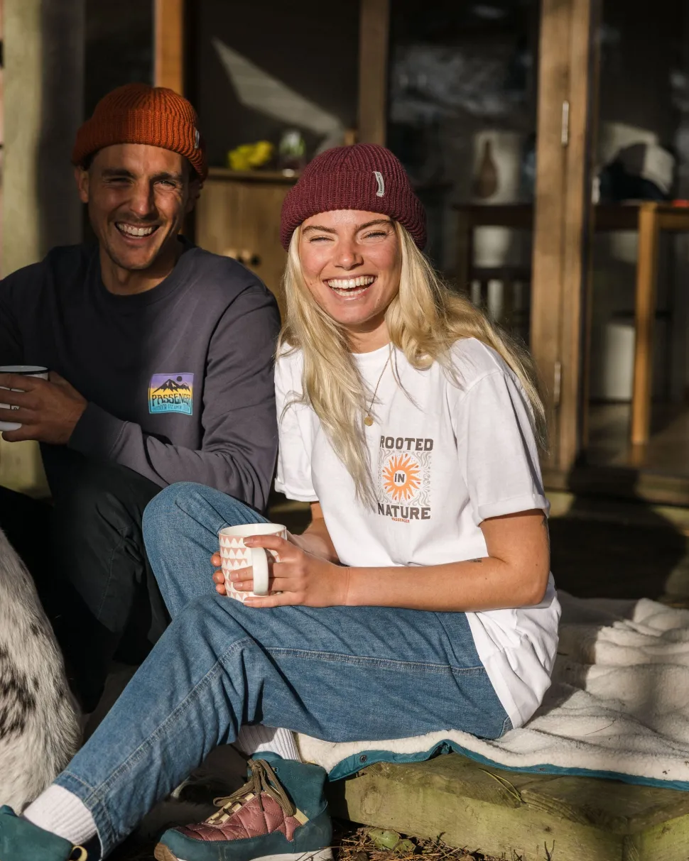 Store Passenger Rooted In Nature Recycled Cotton T-Shirt White