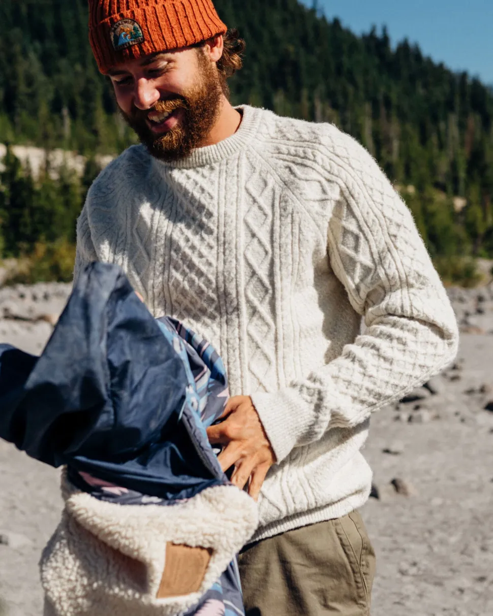 Shop Passenger Sandbar Cable Knitted Jumper Off White