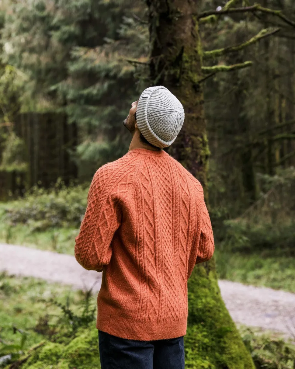 Clearance Passenger Sandbar Cable Knitted Jumper Baked Clay