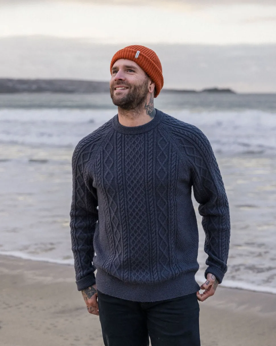 Flash Sale Passenger Sandbar Cable Knitted Jumper Charcoal
