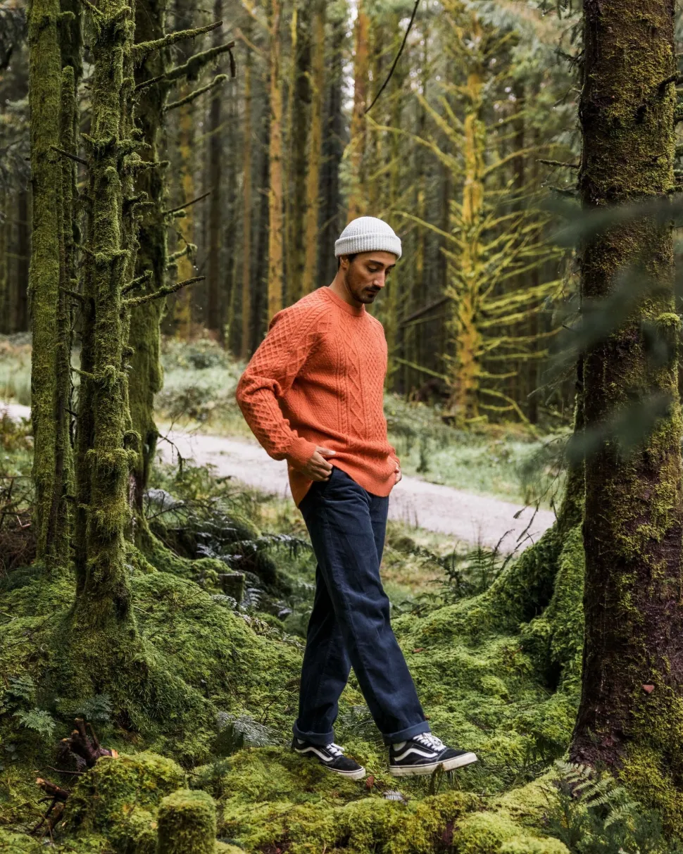 Clearance Passenger Sandbar Cable Knitted Jumper Baked Clay