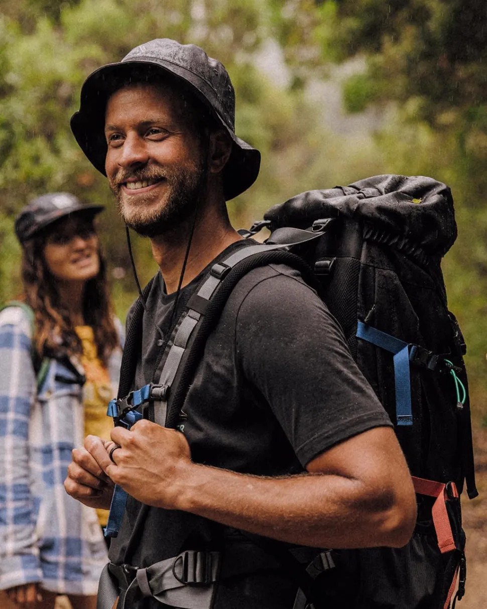 New Floris van Bommel Shaded Organic Bucket Hat Black