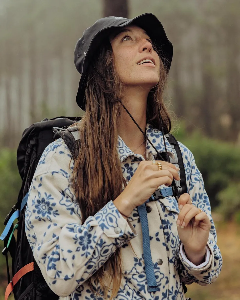 New Floris van Bommel Shaded Organic Bucket Hat Black