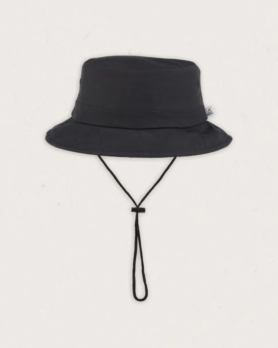 New Floris van Bommel Shaded Organic Bucket Hat Black