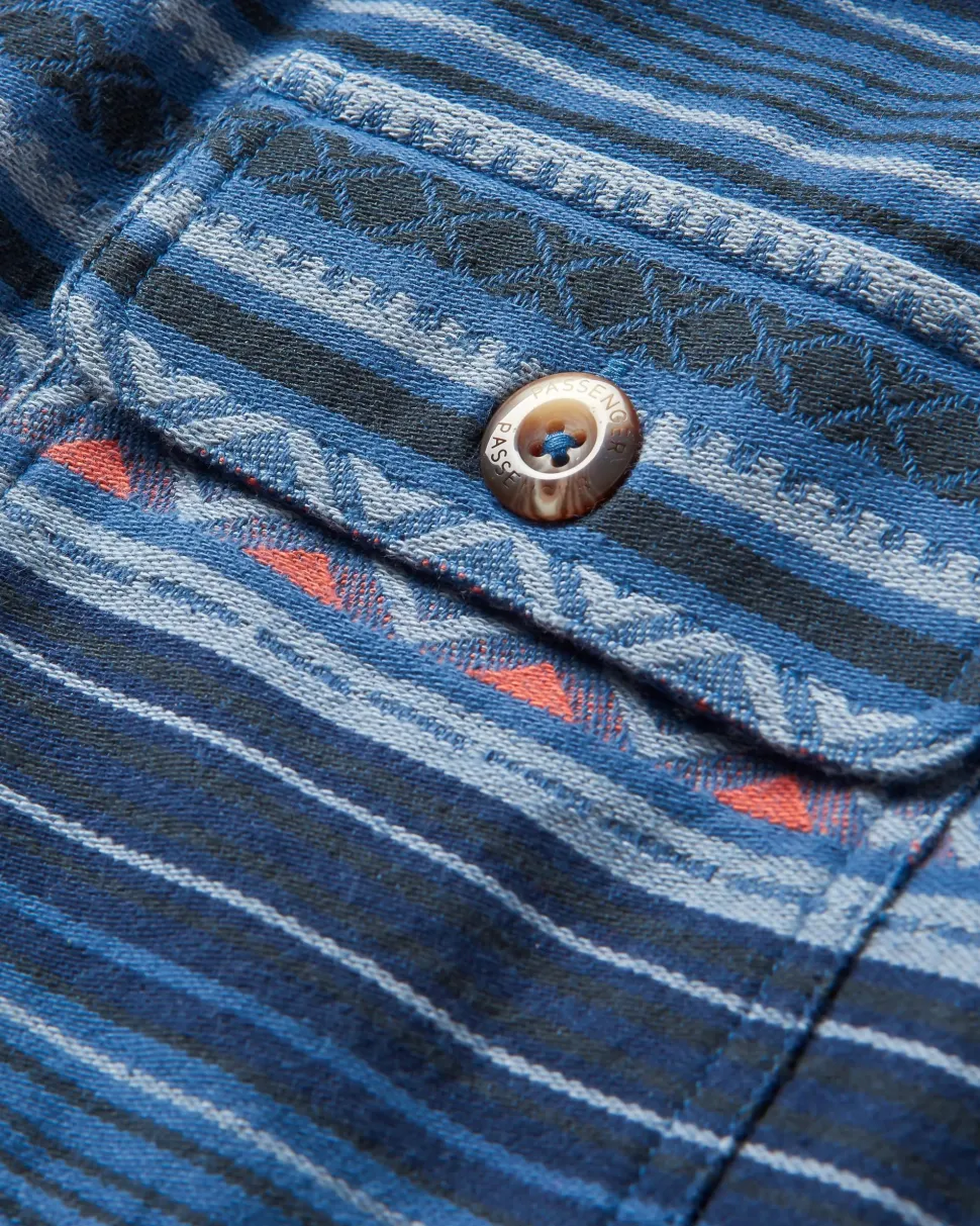 Fashion Passenger Slowdown Heavyweight Overshirt Dark Denim