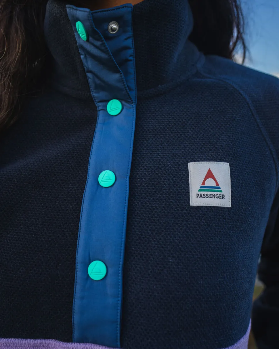 Fashion Passenger Snowdrop Pullover Recycled Polartec® Fleece Lilac/ Deep Navy