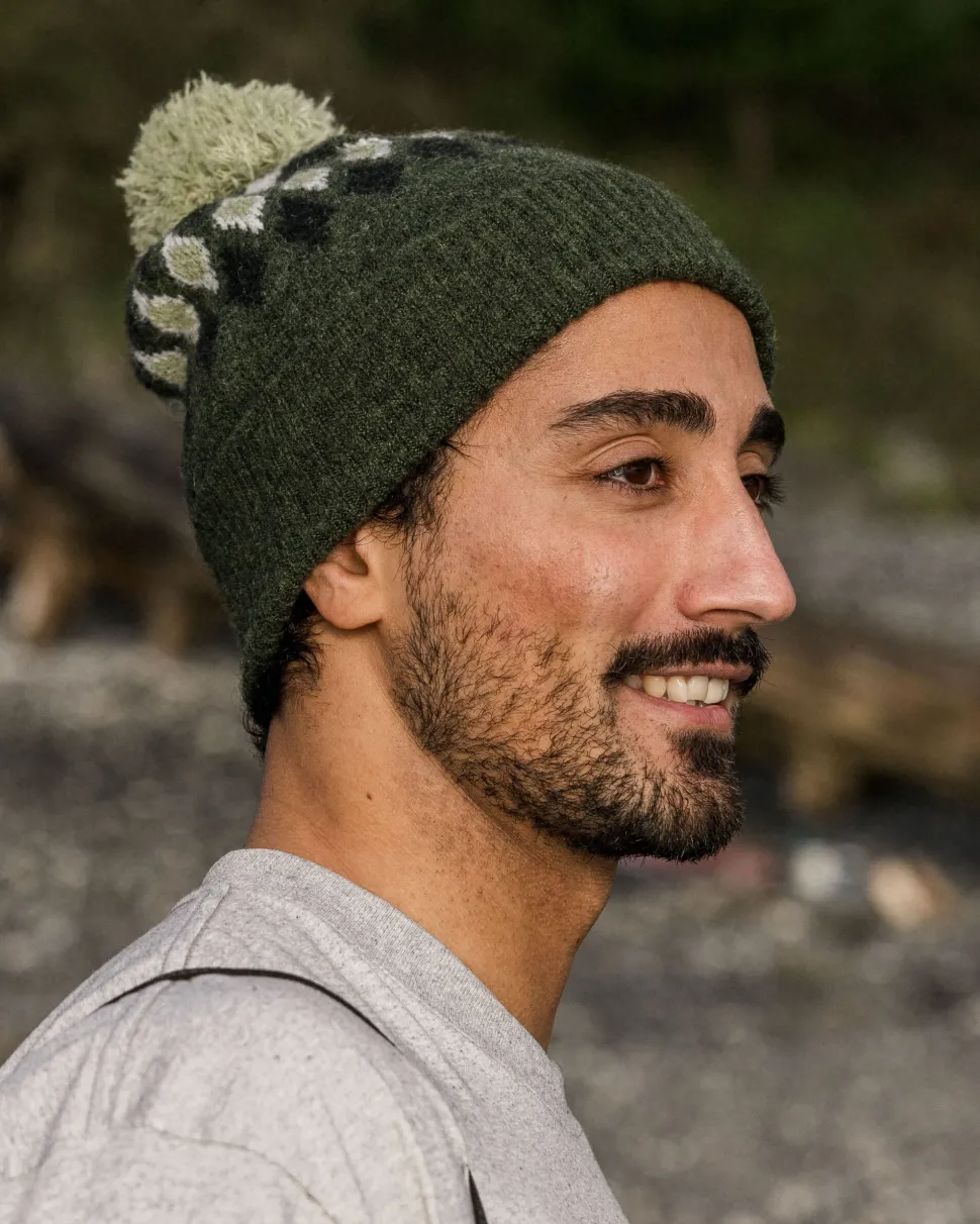 Cheap Passenger Snowdrop Recycled Bobble Hat Khaki