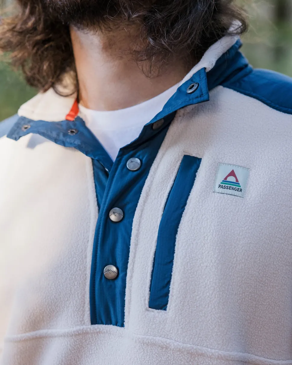 Shop Passenger Solace Recycled Sherpa-Lined Polar Fleece Vintage White