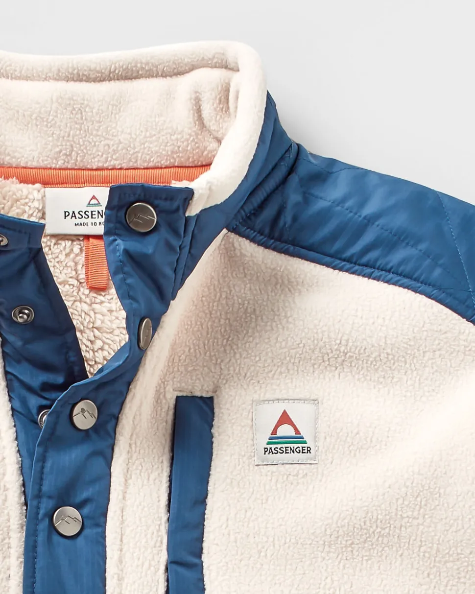 Shop Passenger Solace Recycled Sherpa-Lined Polar Fleece Vintage White