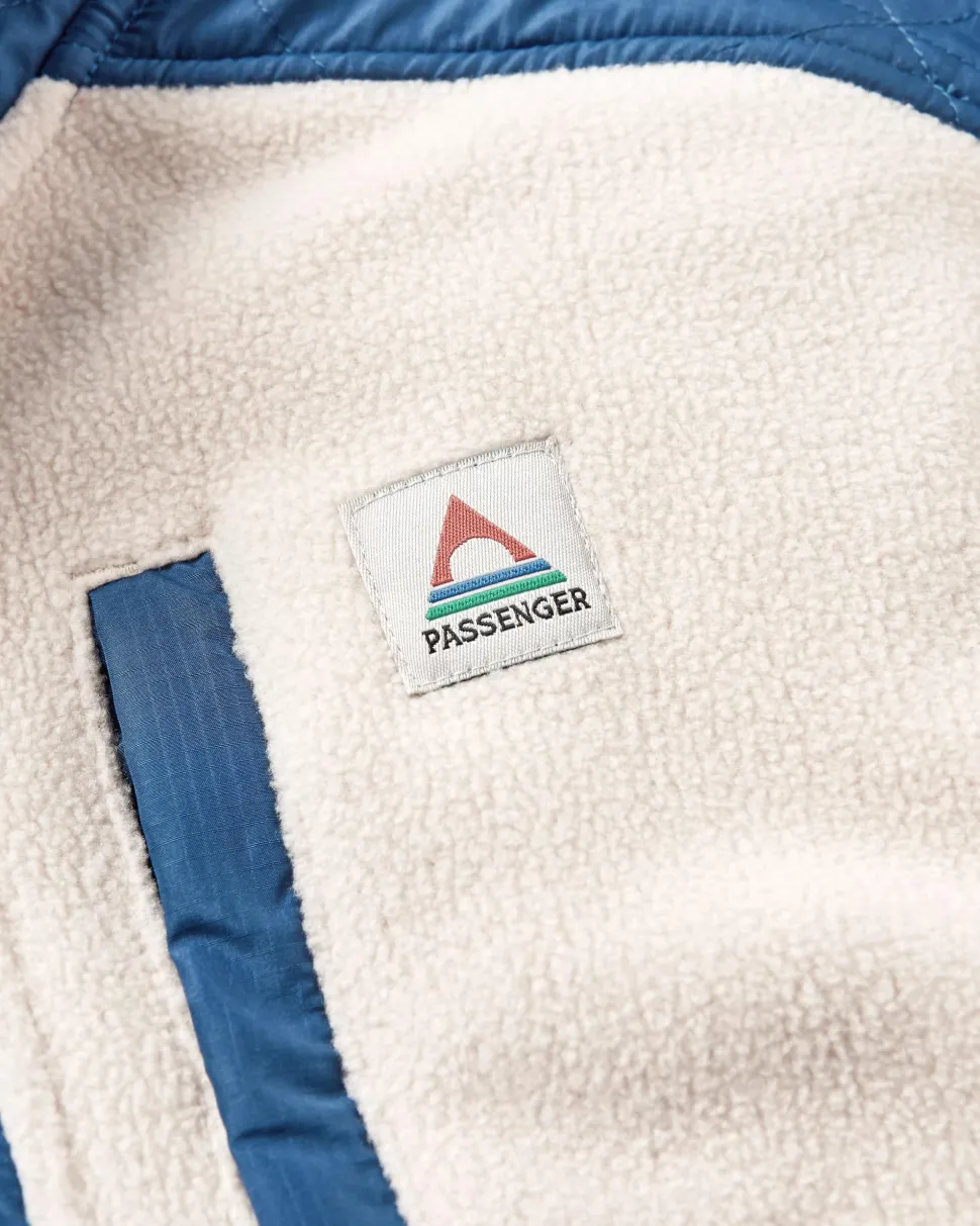 Shop Passenger Solace Recycled Sherpa-Lined Polar Fleece Vintage White
