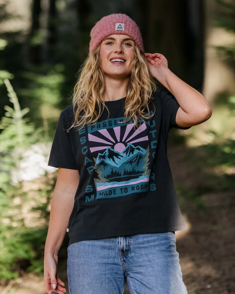 Outlet Passenger Solitude Recycled Cotton Oversized T-Shirt Black