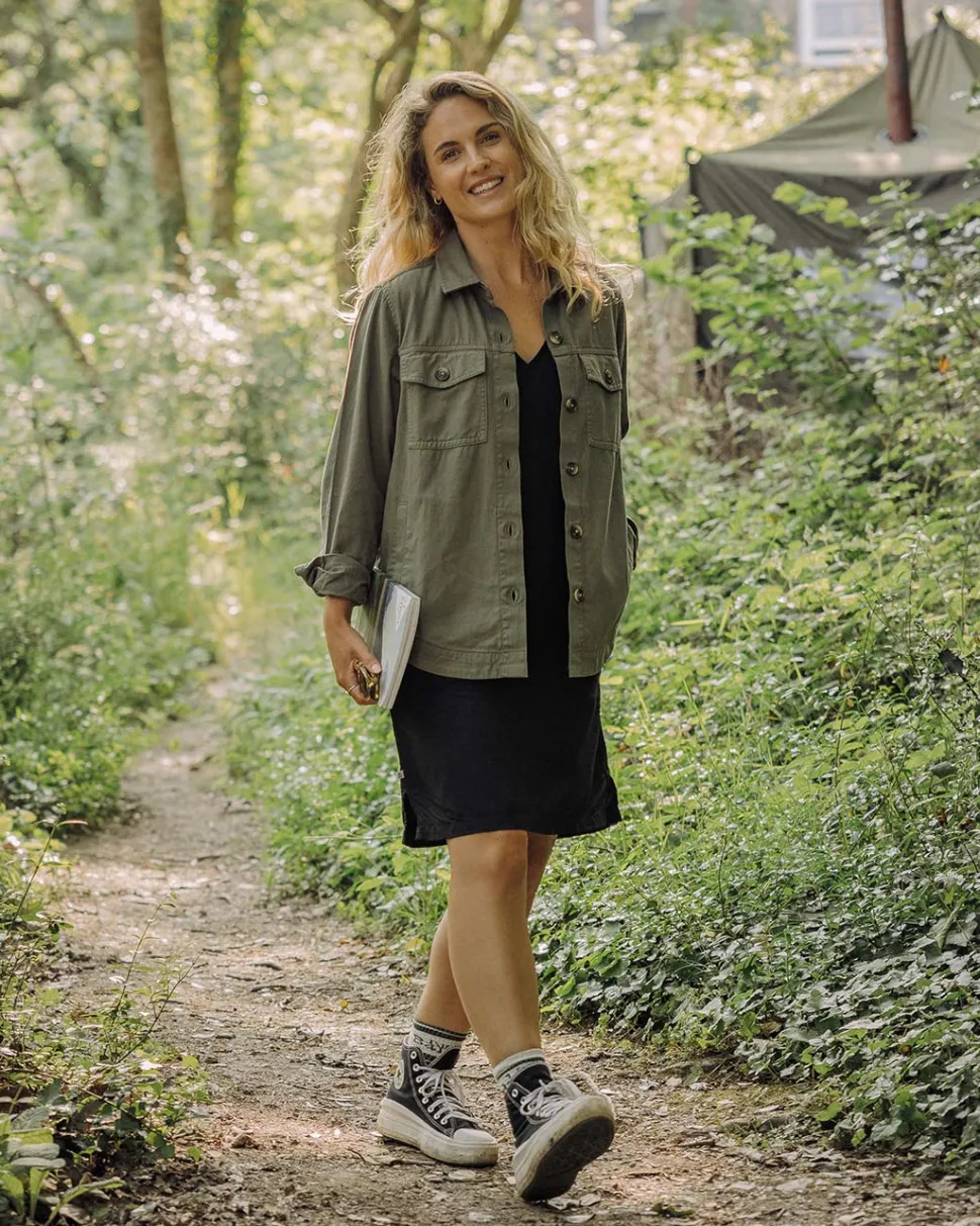 Cheap Passenger Stardust Organic Cotton Ls Shirt Dusty Olive