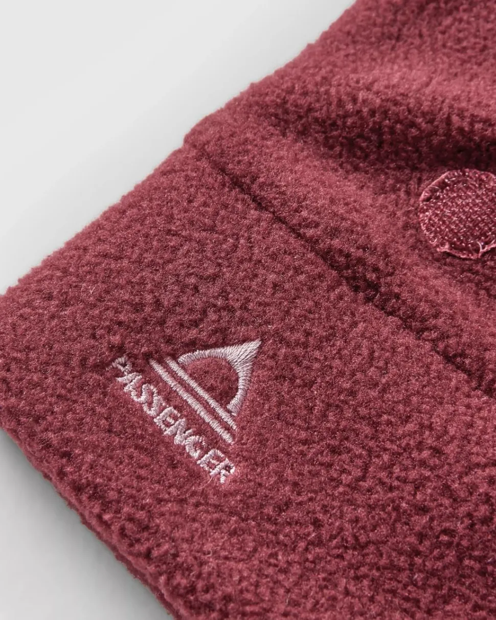 Shop Passenger Stem Recycled Polar Convertible Mittens Wine