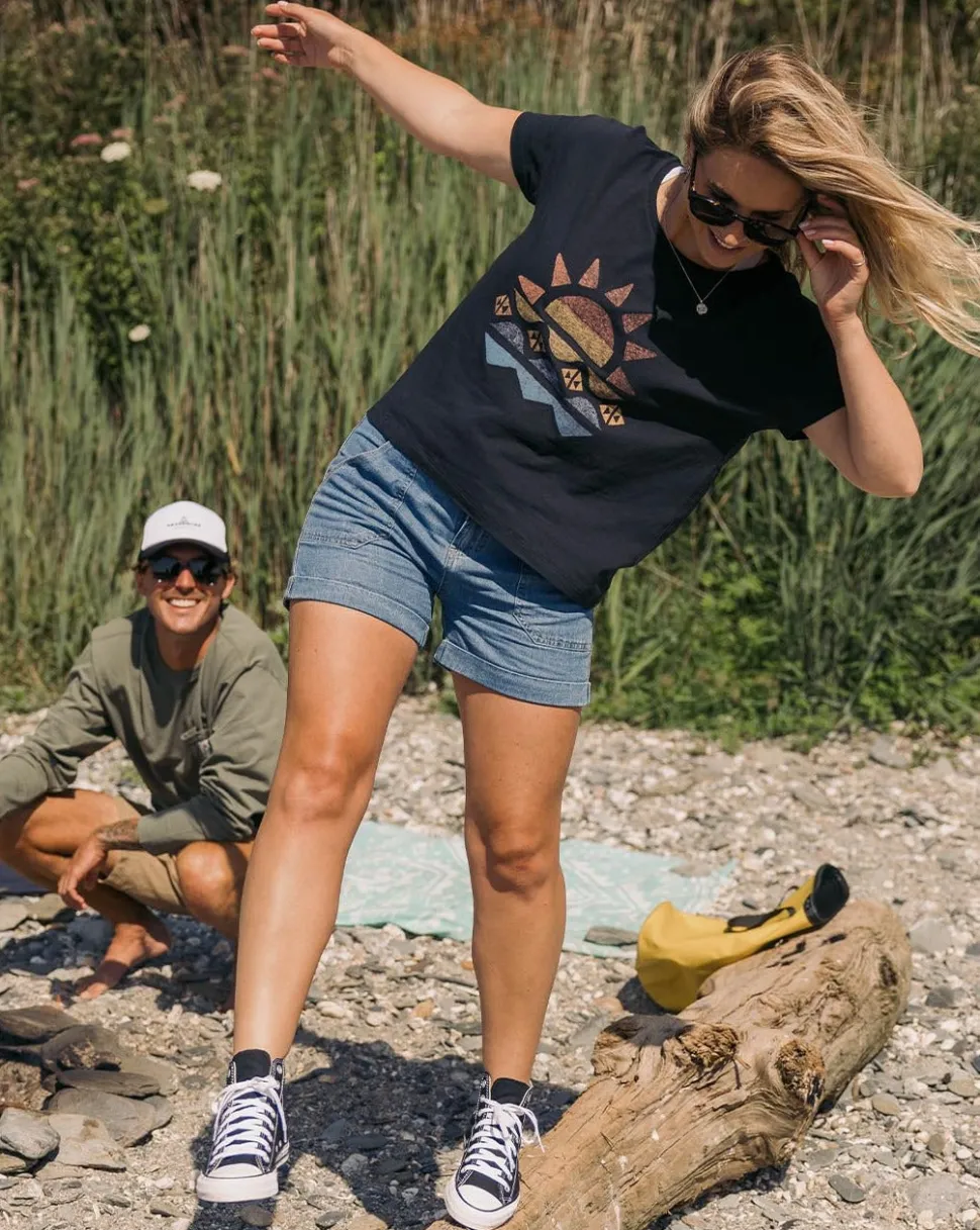 Shop Passenger Sunray Recycled Cotton T-Shirt Black