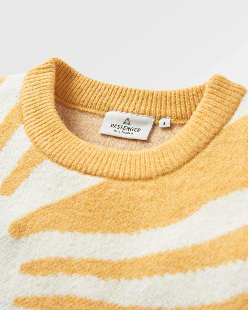 Store Passenger Sunsets Recycled Knitted Jumper Marshmallow