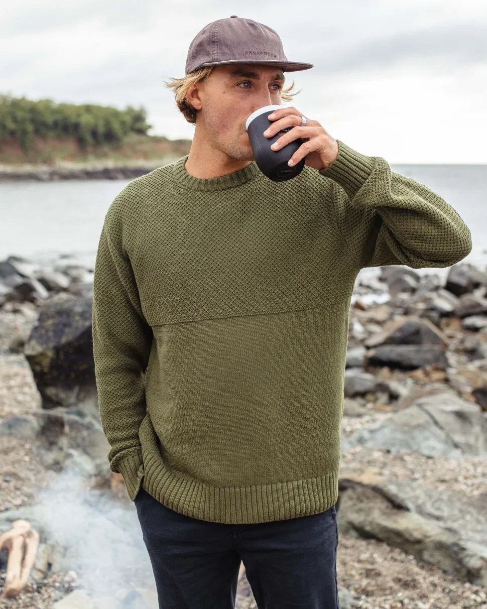 Online Passenger Swell Knitted Jumper Khaki