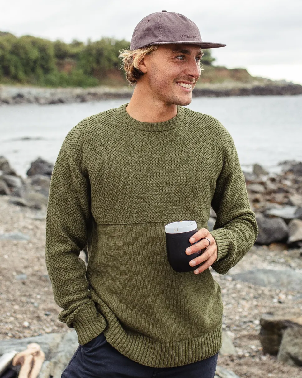 Online Passenger Swell Knitted Jumper Khaki