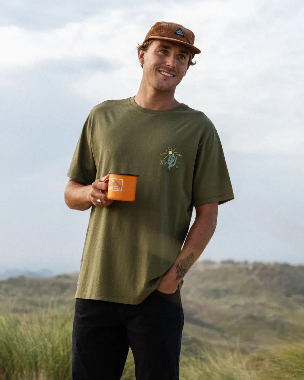 Online Passenger Tizana Recycled Cotton T-Shirt Khaki